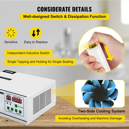 Two-side Cooling System Manual Induction Sealing Machine