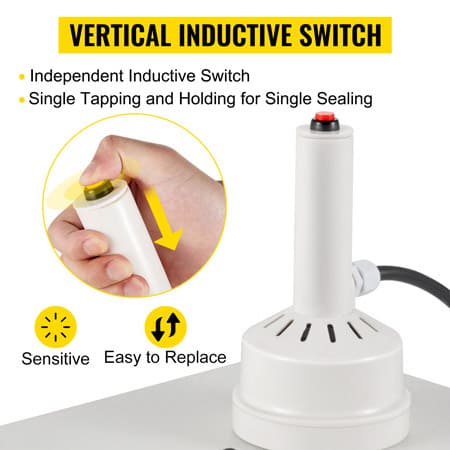 Vertical Inductive Switch Handheld Induction Sealing Machine