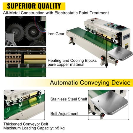 Solid Construction Continuous Band Sealer