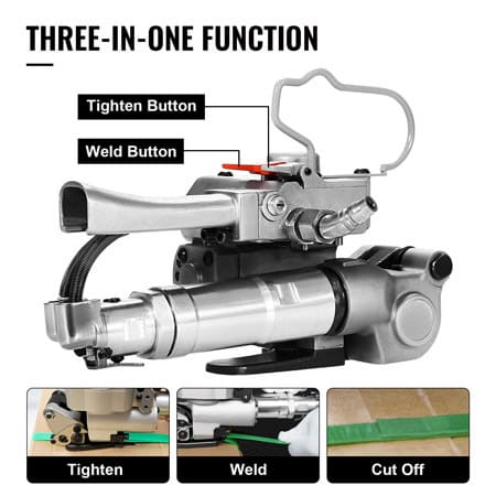 Three-In-One Function Pneumatic PET Strapping Tool